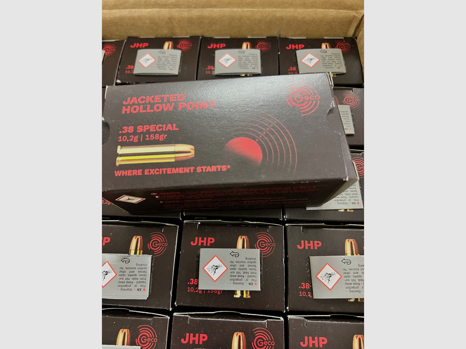 1000 Stück GECO .38 Special Vollmantel Flachkopf 10,2g/158grs..