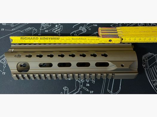 HK MR223 / HK416 Slim Line Handguard 10″ FDE – come nuovo