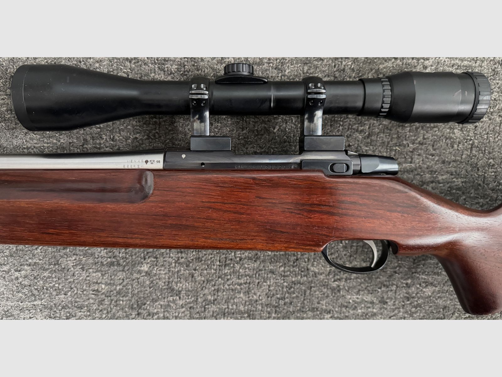 Sako S491 single-shot rifle .222 REM. - steel + scope 10x45