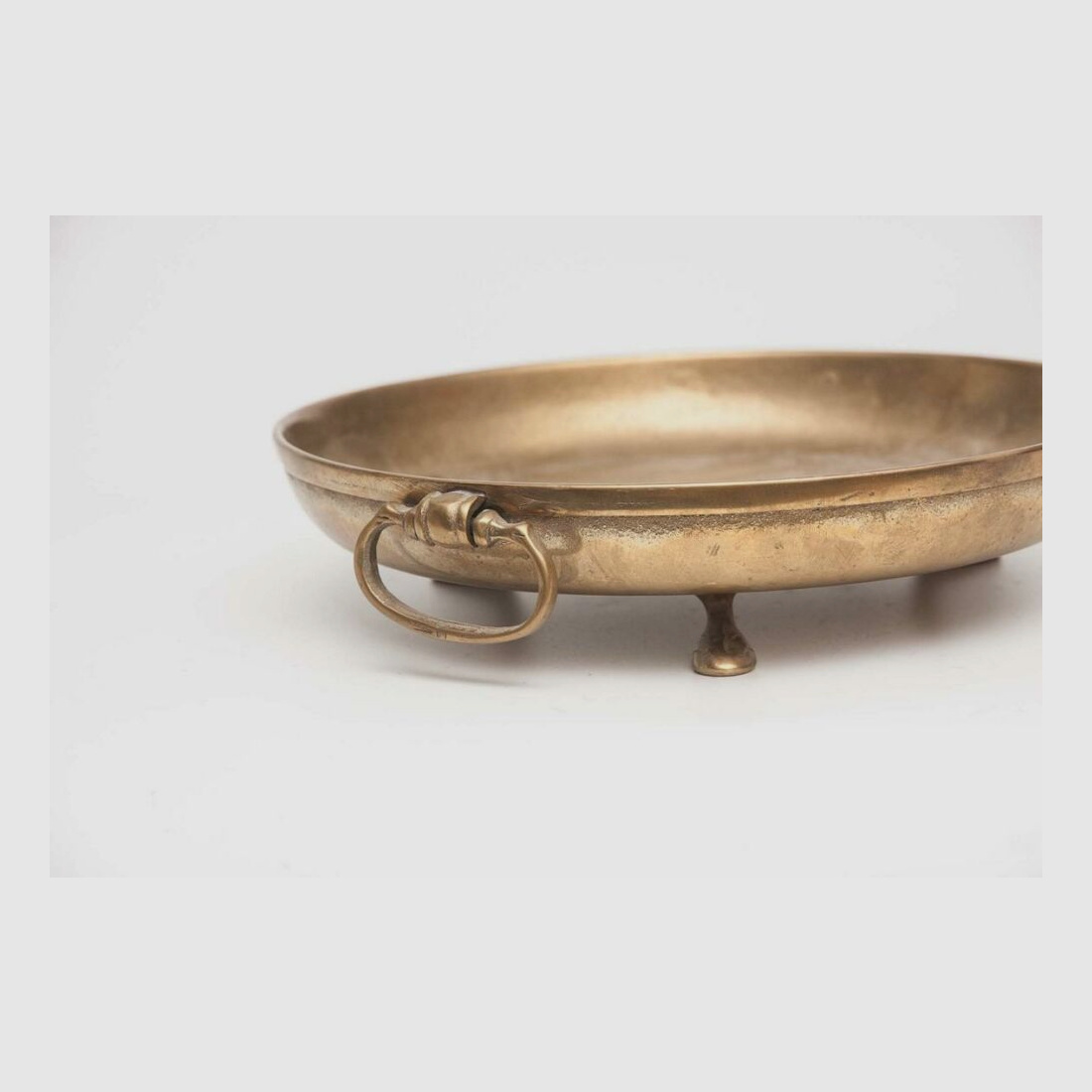 schwere Messingschüssel Antik Jagd Deko