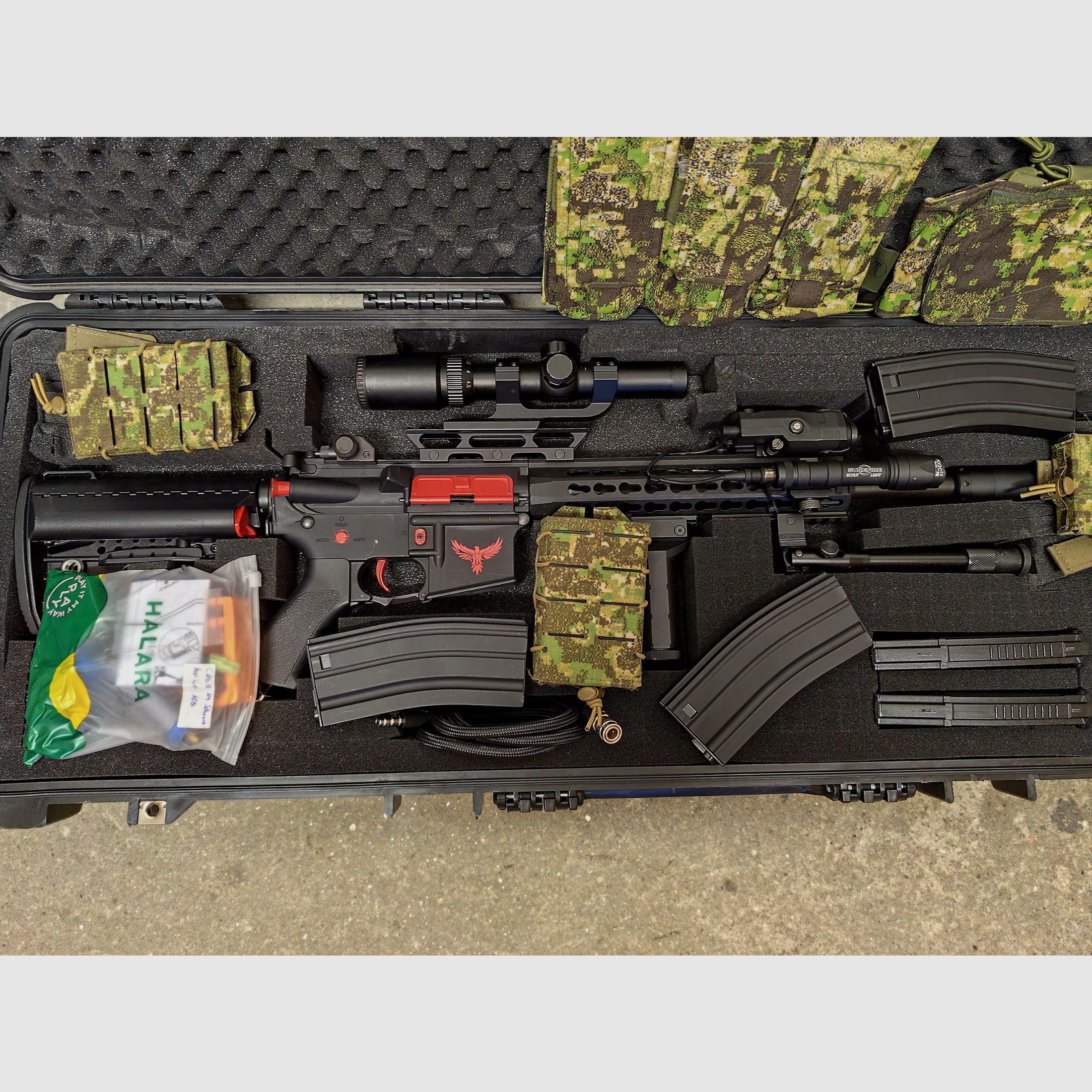 Airsoft M4 conversion to HPA & DMR