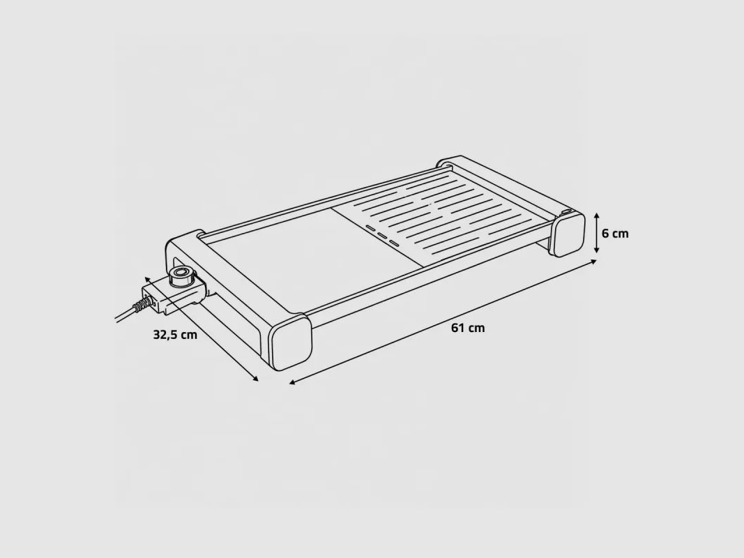 Plancha Grill 1800 W dim. 61 x 32.5 x 6 cm, image 7 sur 9