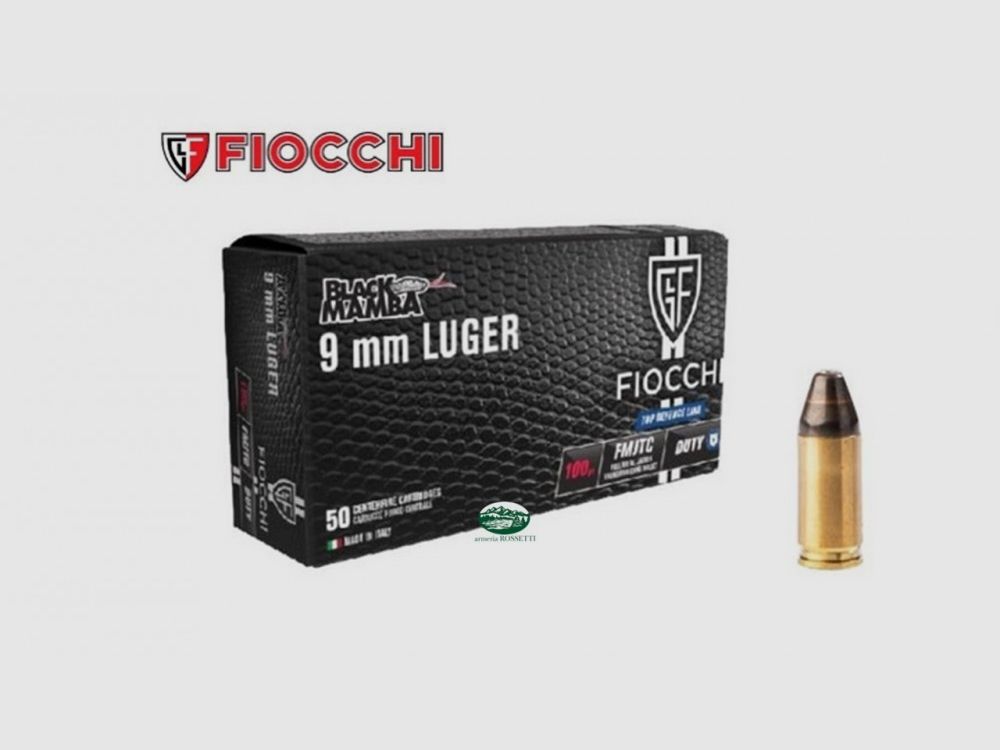 FIOCCHI Munition Kal. 9 Luger BLACK MAMBA 100 gr. FMJTC