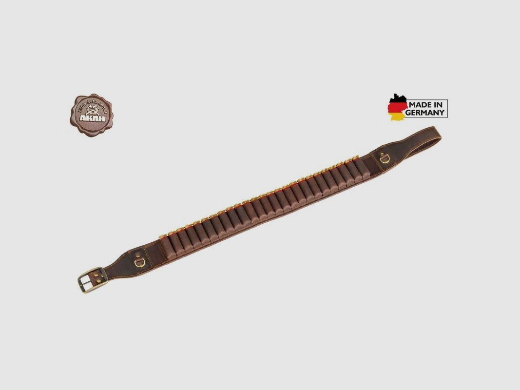 AKAH Patronengürtel Büffelleder