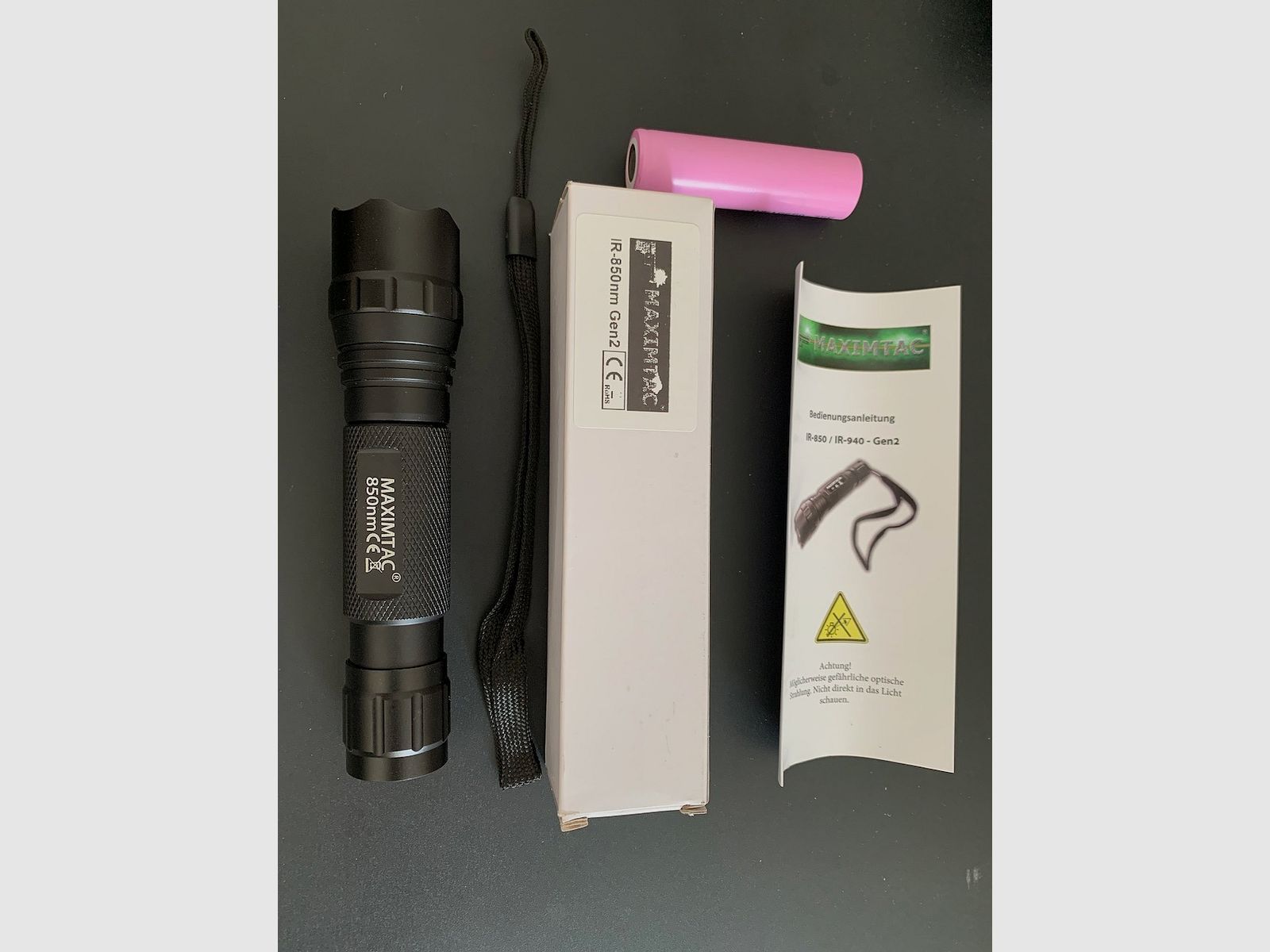 Sytong HT-770 12mm night vision device + Maximtac IR-850 Gen.2 IR spotlight + Laserluchs mount