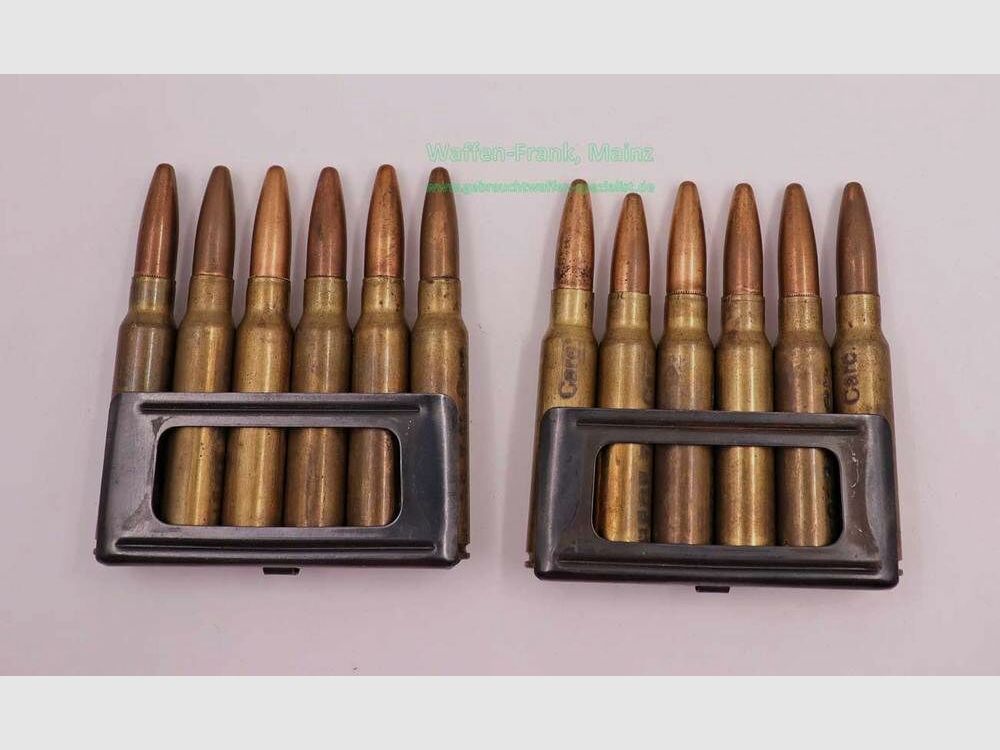 Italian - Various cartridge cases on loading frames