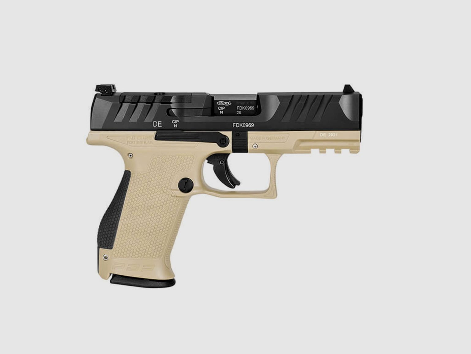WALTHER PDP Compact 9 mm Luger pistol FDE 4" 15 round magazine