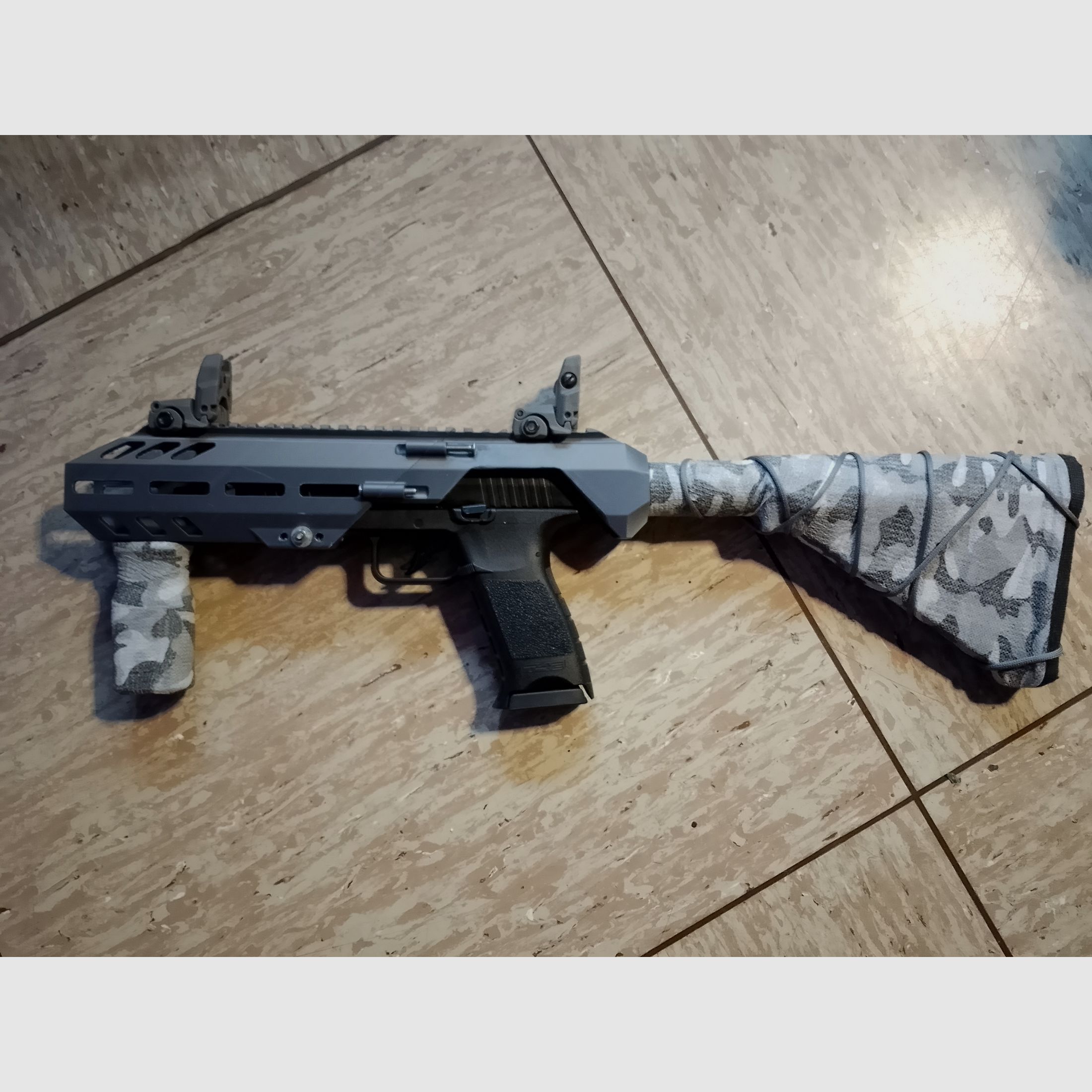 Kit de conversion de corps pour pistolets Airsoft Softair Paintball Ram Universel crosse d'épaule poignée avant viseur rabattable