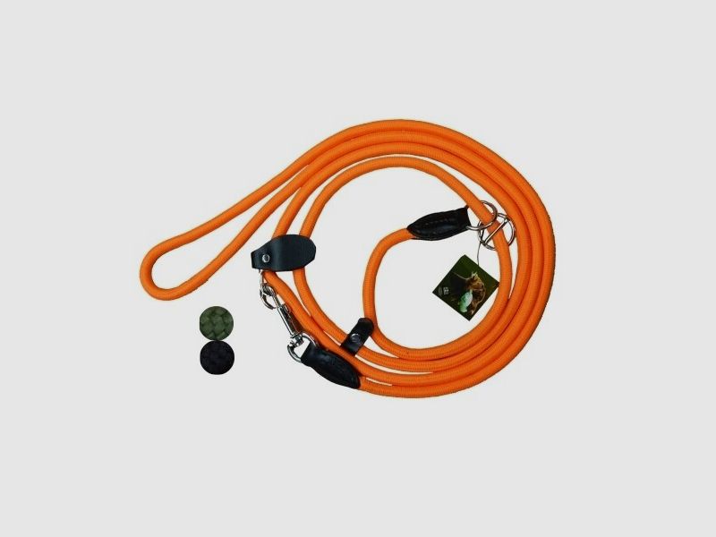 Guinzaglio per cani in nylon L260cm D6mm arancione