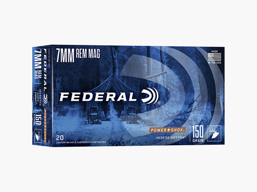 Patronen Federal Power Shok Kaliber 7Mm Rem Mag