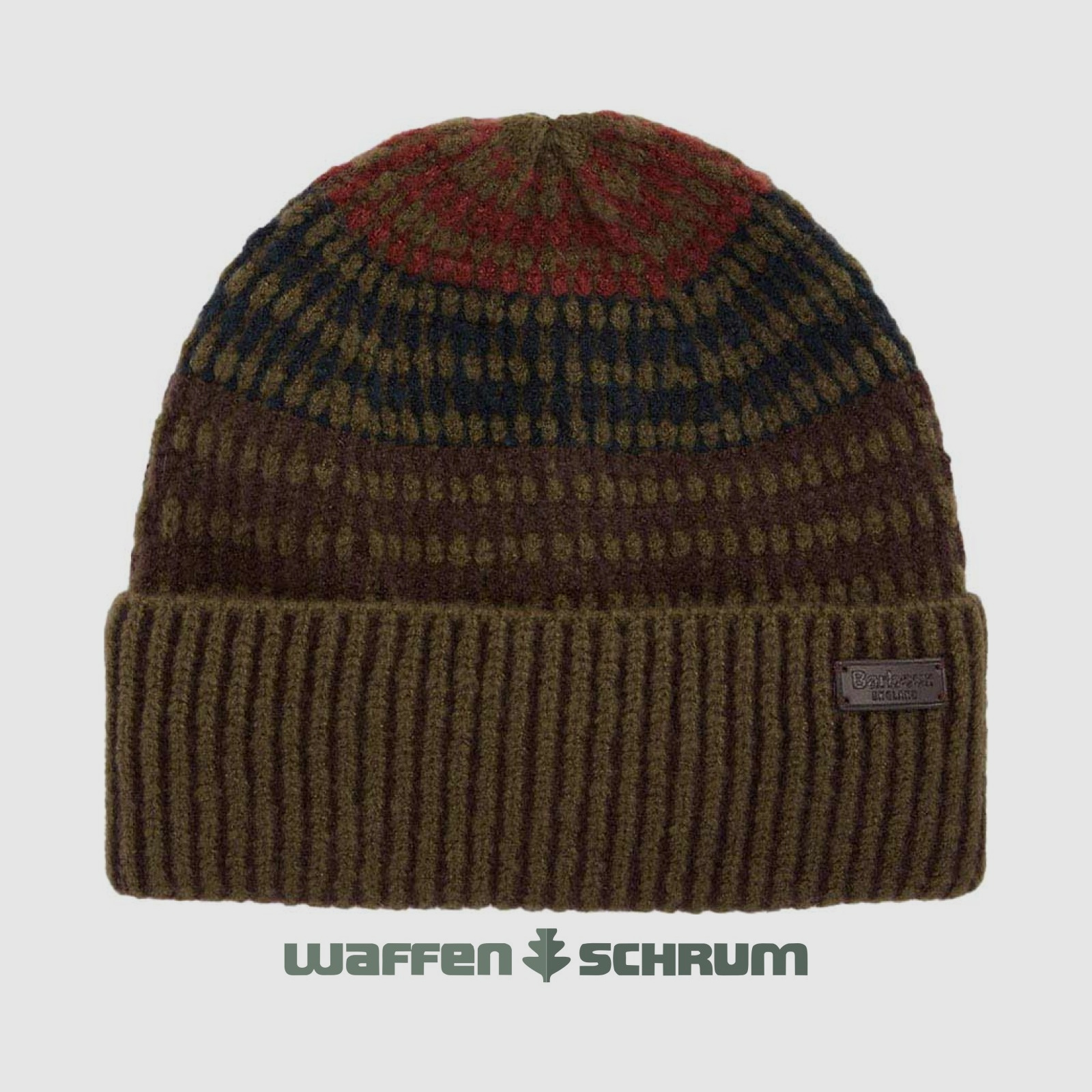 Barbour Beanie Harray Olive/ Fired Brick