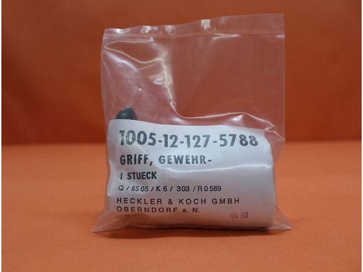 BUND EXCEDENTE Heckler&Koch HK G3: Empuñadura de pistola olivo H&K (1013-03.08) BUND (1005-12-127-588) en OVP EXCEDENTE nuevo