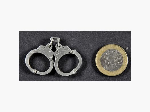 Handschellen als Metall-Anstecker