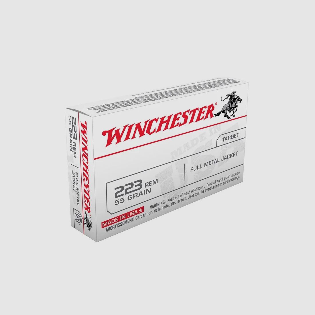 WINCHESTER .223 REM FMJ 55GR munizioni a palla