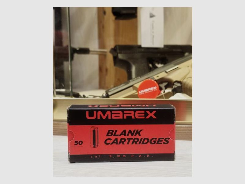 Umarex Platzpatronen cal. 9 mm P.A.K., 50 St. - Platzpatronen für 9mm P.A.K. Schreckschusspistolen