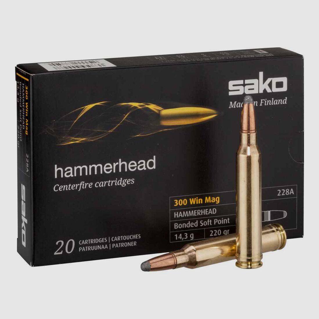 .300 Win. Mag. Hammerhead SP 14.3g/220 grs. Sako