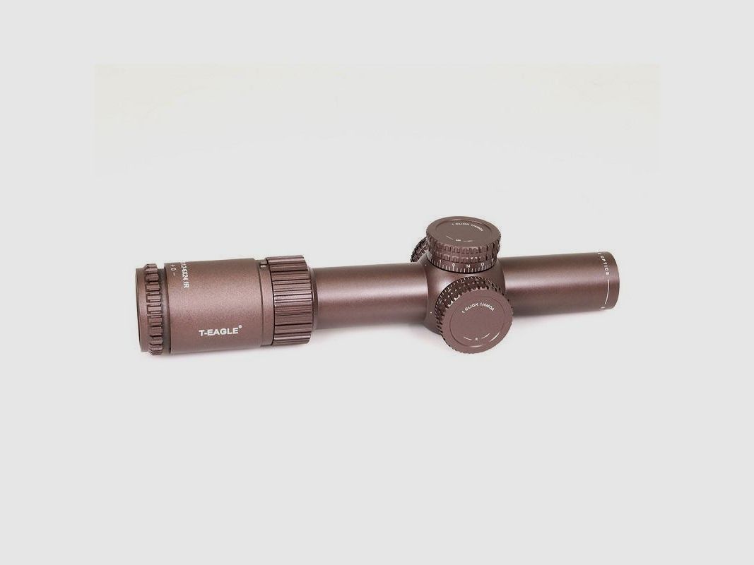 Lunette de visée T-EAGLE EOS 1.2-6X24 IR couleur cuivre + montage, image 5 sur 7