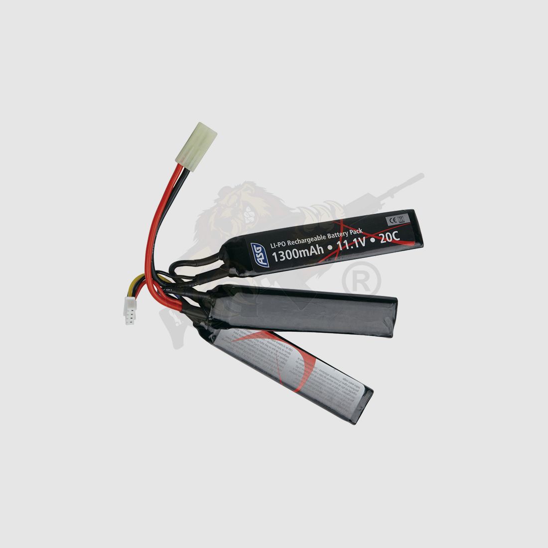 ASG Airsoft LiPo Akku 11.1V 1300mAh, 25C Dreiteilig - Gen.2
