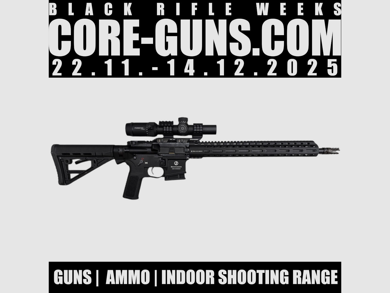 Schmeisser AR15 M5FL 16,75" +SM30 QM Mount + Vector Forester 1-8x24SFP + 1 caricatore aggiuntivo BLACKDEALS