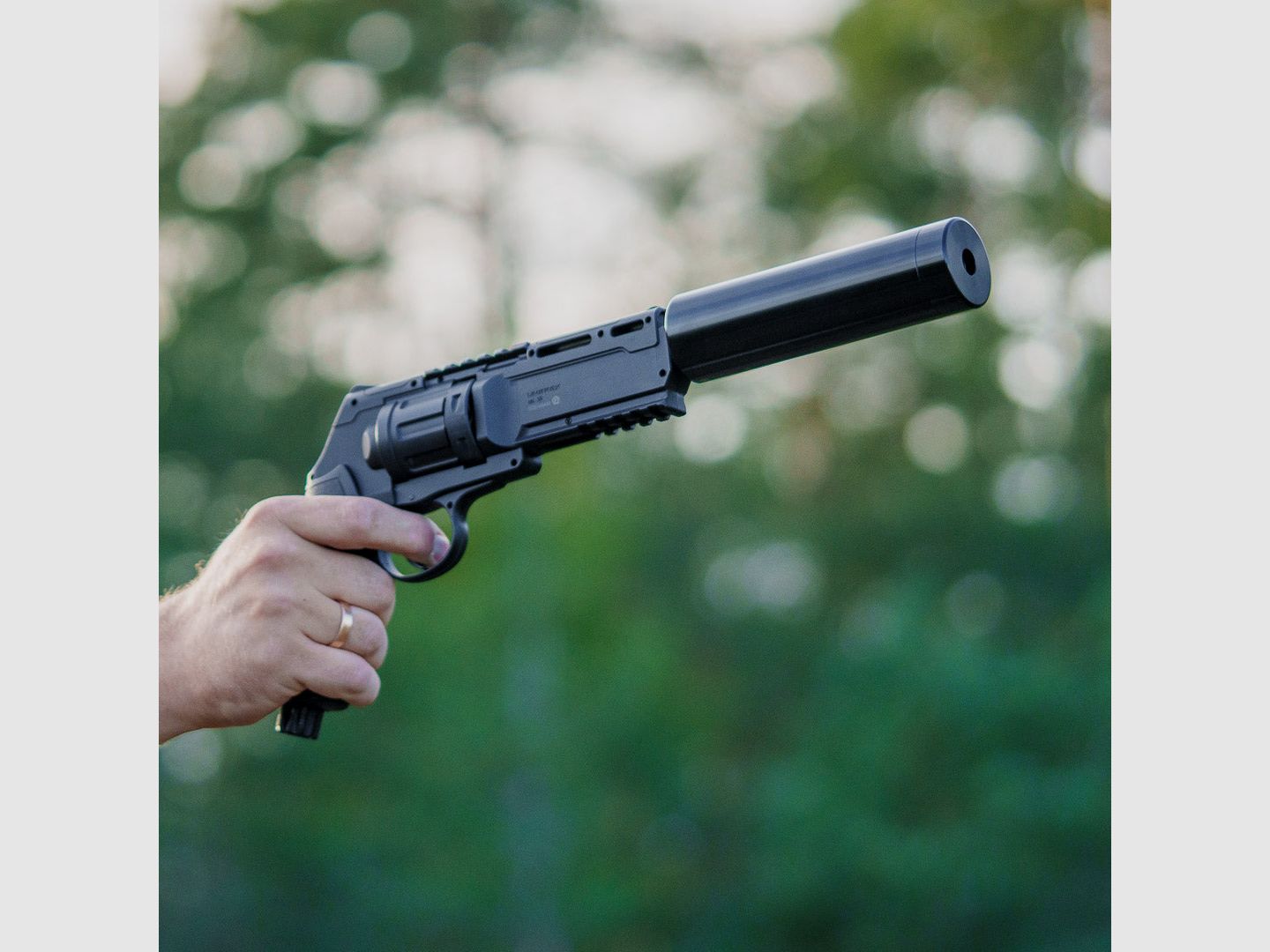 SCHALLDÄMPFER | SILENCER Draad 15x1 | CNC | ZWART | L 16cm | HDR50 | HDP50