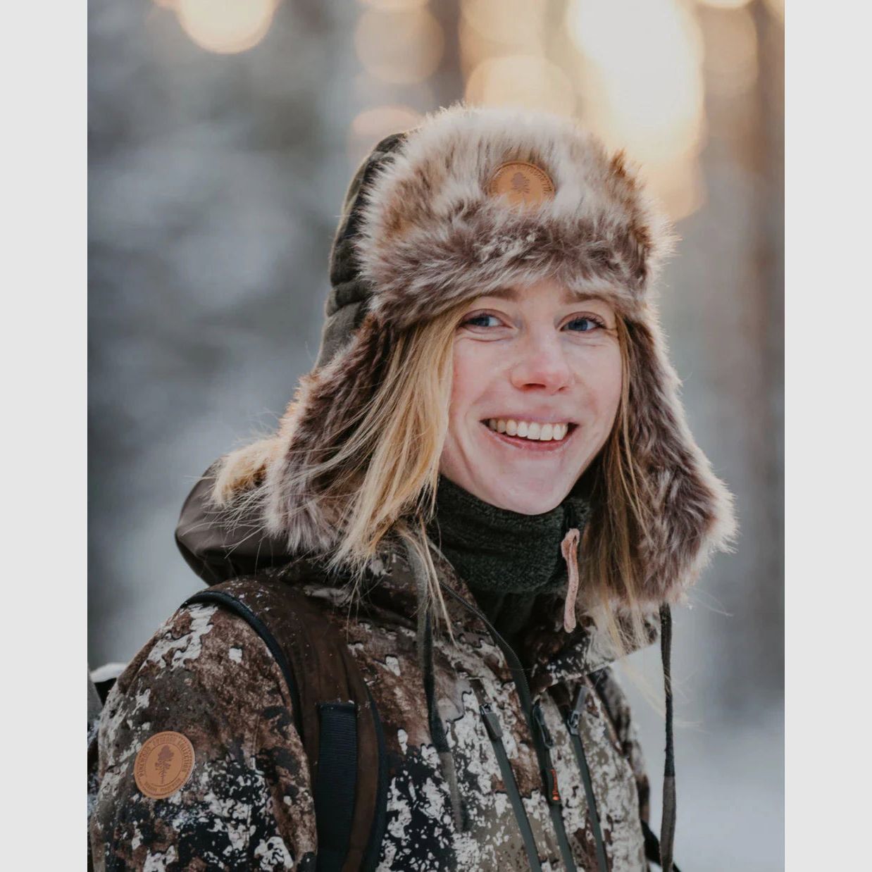 Pinewood Classic Checked Fur Hat