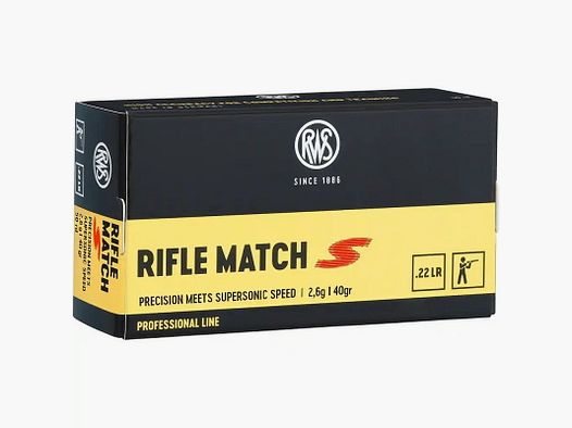 RWS .22lfb Rifle Match S 2,6g - 50 pz.