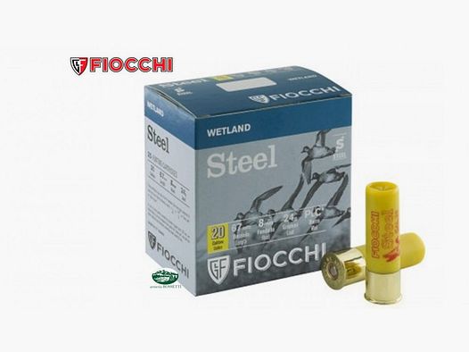 FIOCCHI Patronen STEEL WETLAND Kal.20 gr.24 p.3 bleifrei