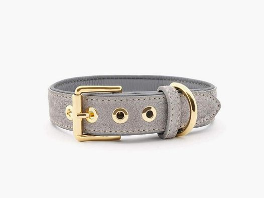 William Walker Leder Hundehalsband Grau S (32cm-39cm)