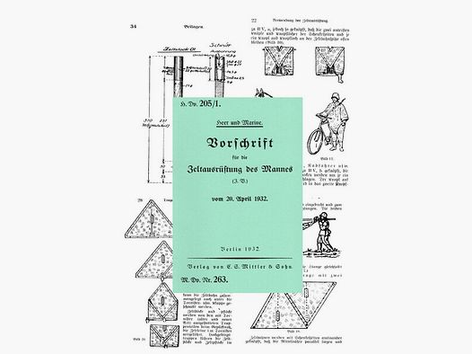 Nachdruck Wehrmacht Dienstvorschrift H. Dv.205/1 Zeltausrüstung von 1932