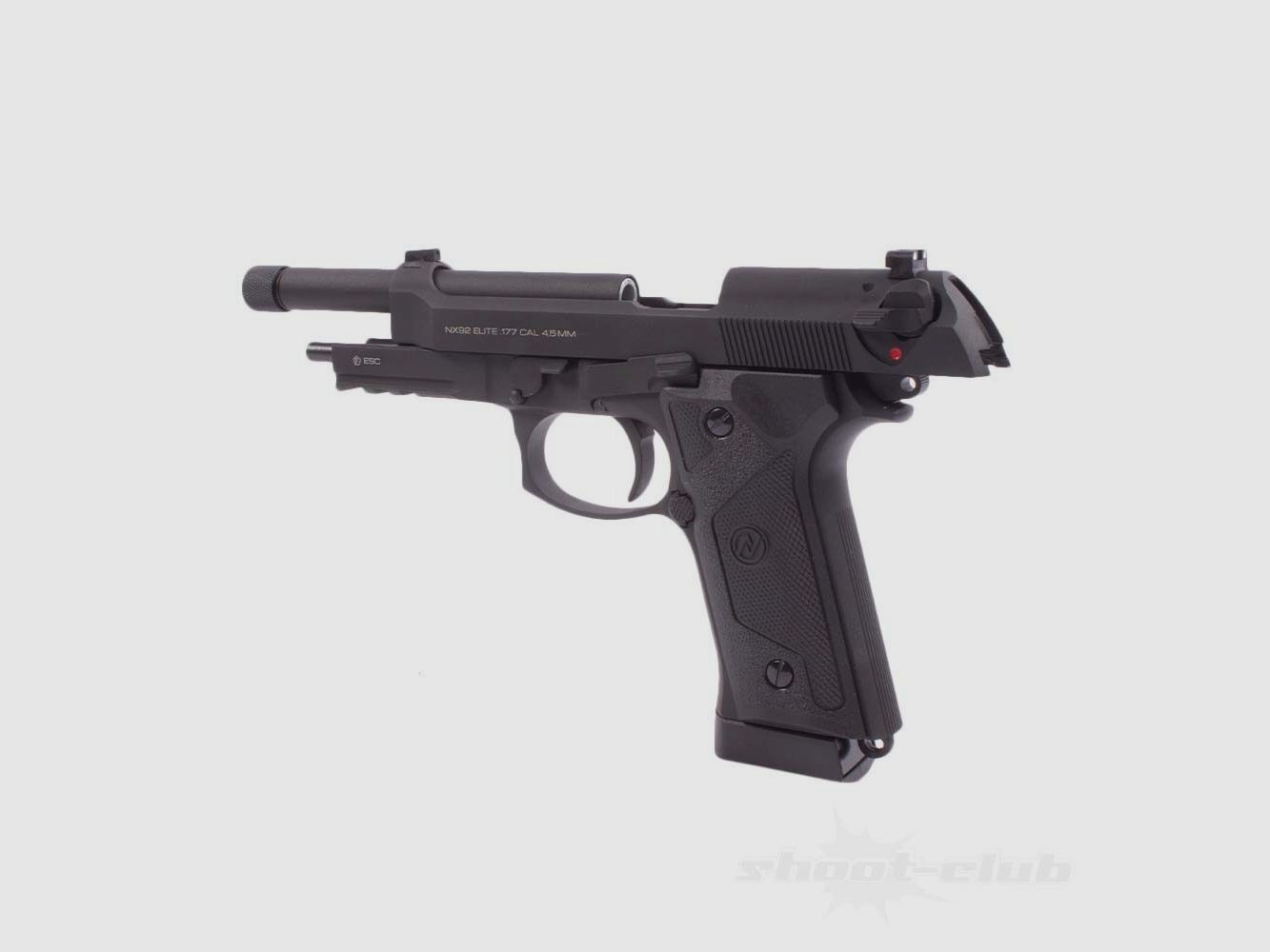 NXG NX92 Elite Tactical Blow Back 4,5mm BB Schwarz M14x1 li