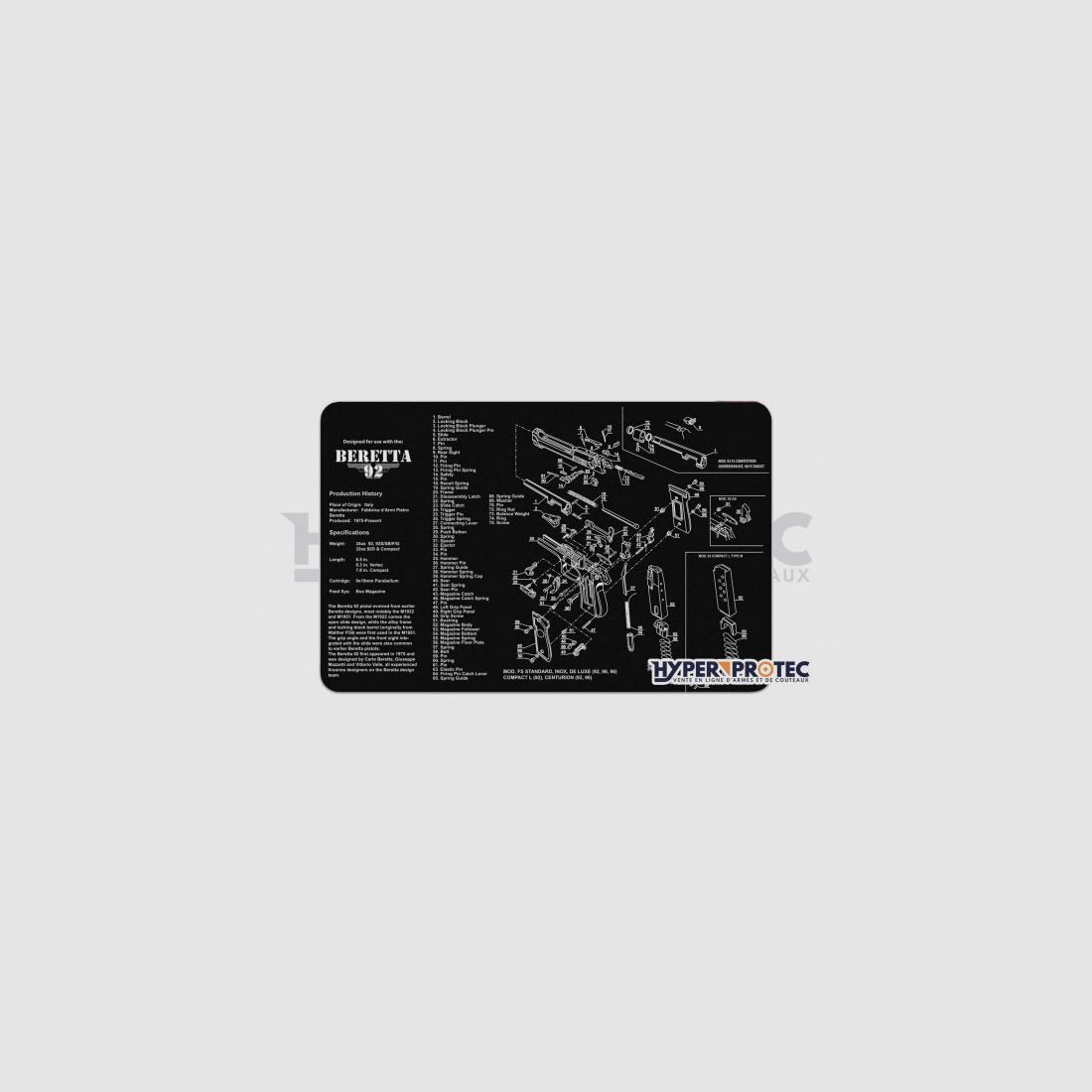 Tapis de nettoyage Beretta 92, image 1 sur 2