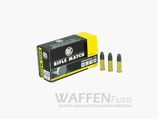 Cartucho de borde RWS Rifle Match calibre .22lr 50 disparos