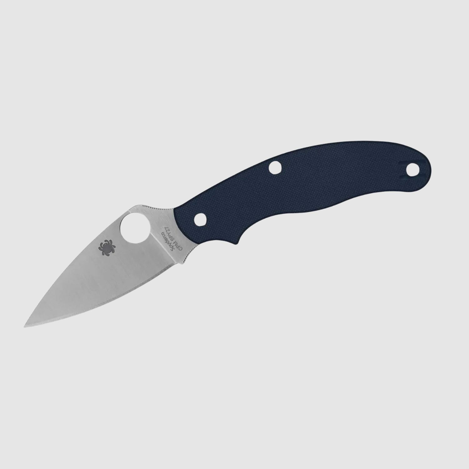 Spyderco UK Penknife Cobalt Blue G10 CPM-SPY27 PlainEdge