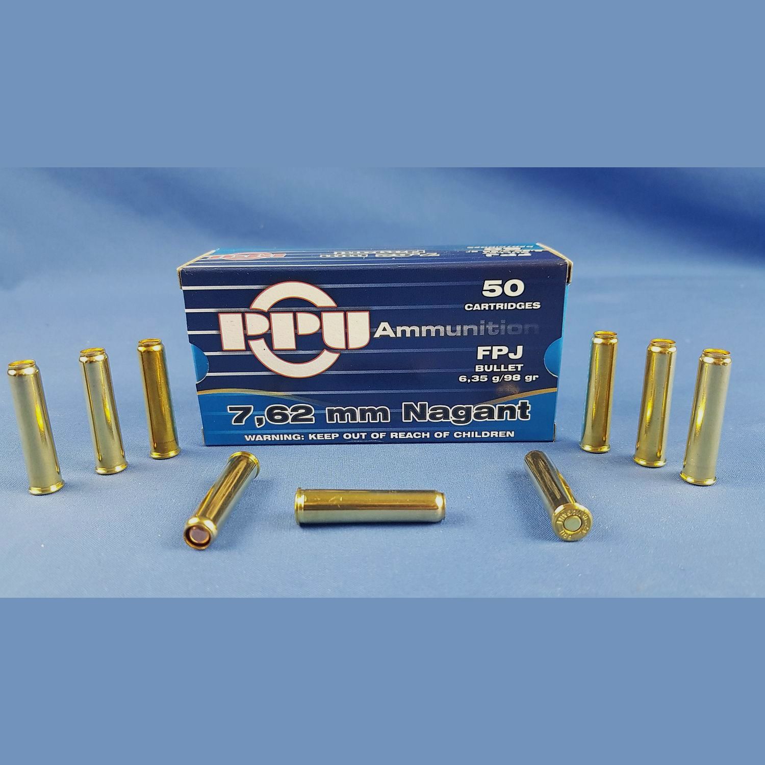 PPU 7,62mm Nagant FPJ 6,35g 98grs