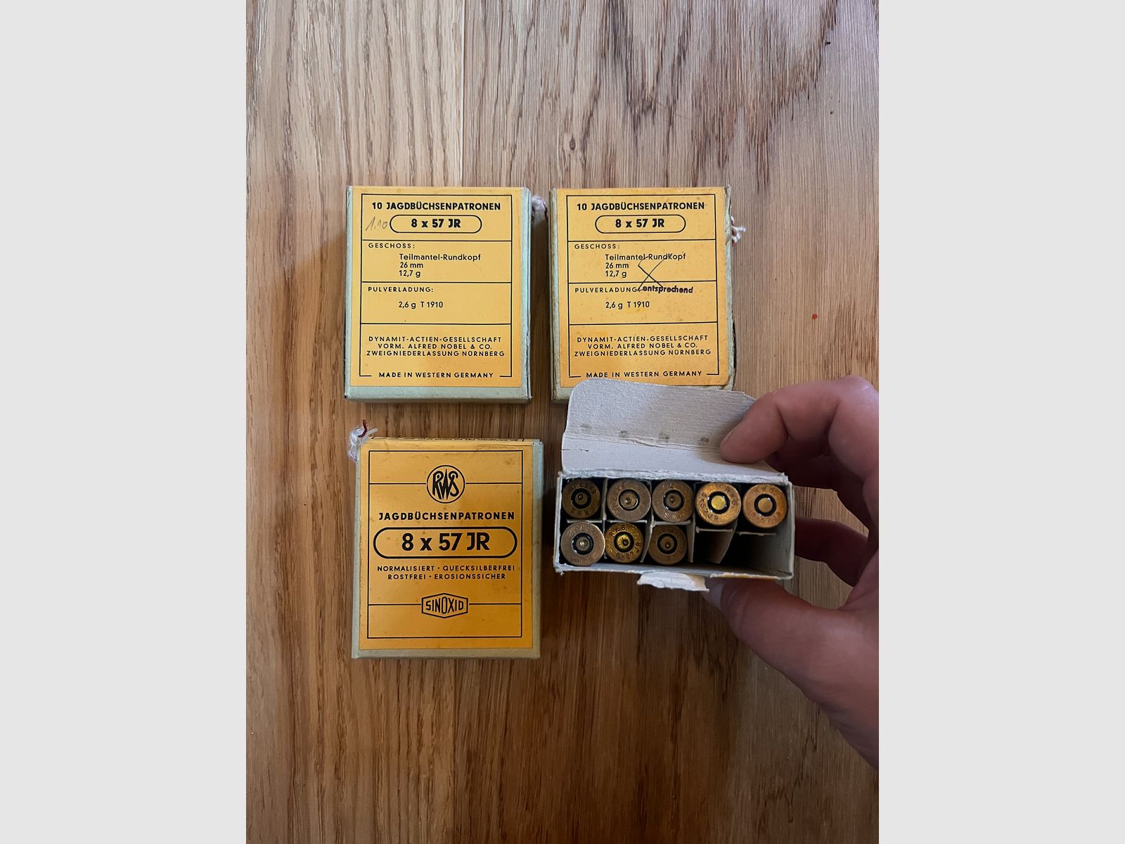 Cartouches de fusil RWS 8x57 IR 38 pièces