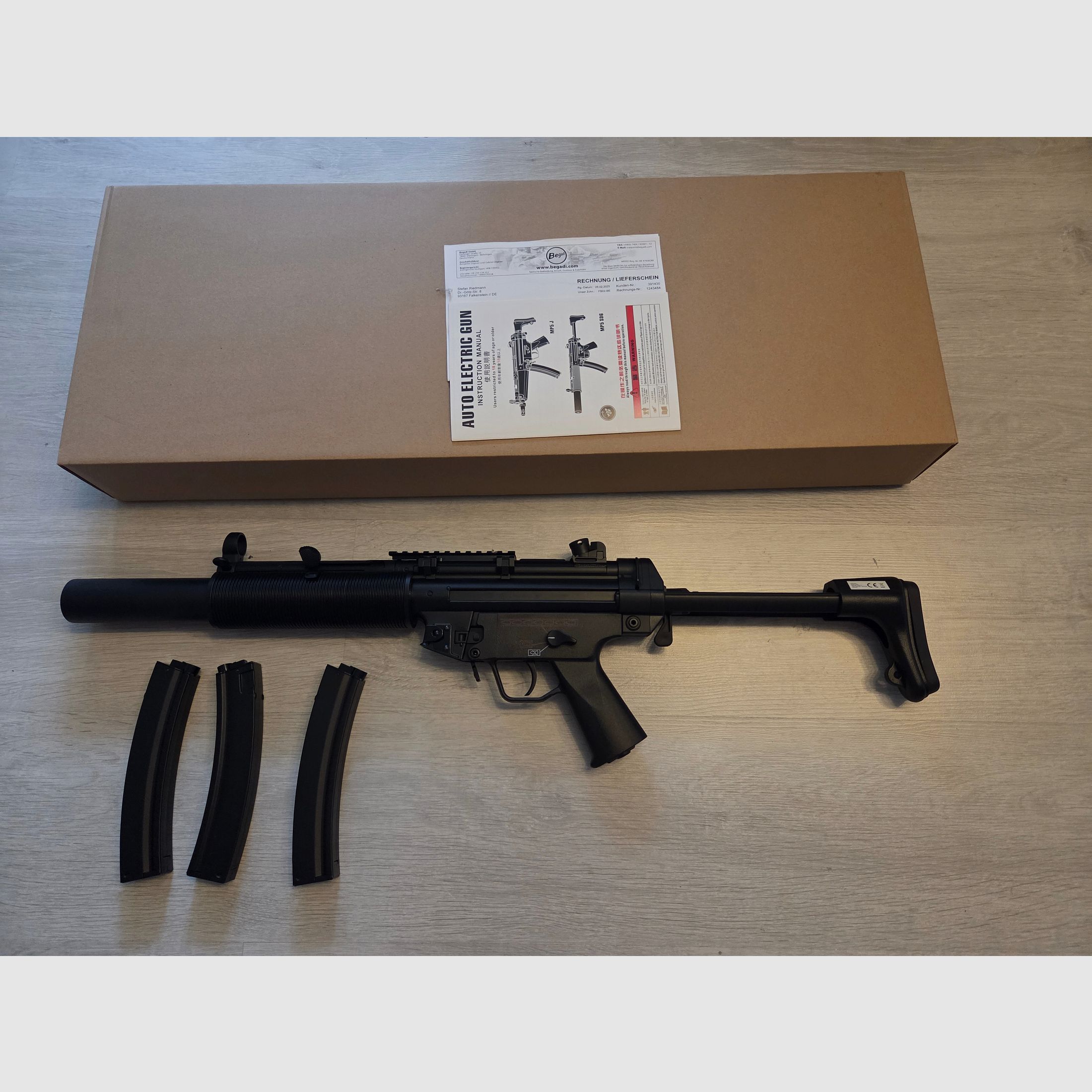 Begadi Sport SMG Mod 5SD6 Gen.5 SAEG / Airsoft MP5 in Top Zustand mit Restgarantie vom Händler