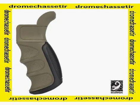 poignée ATI X1 avec grip scorpion pour AR15 et chassis MDT FDE