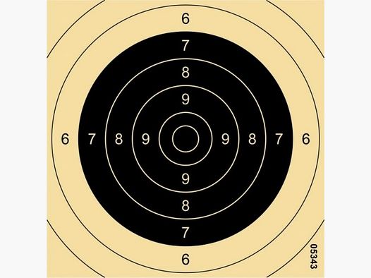 Zielscheibe für KK-Gewehr und Pistole