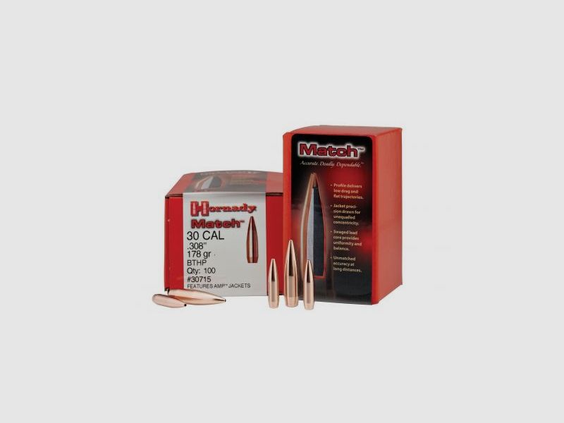 Hornady MATCH BTHP Bullets cal. 338 250gr