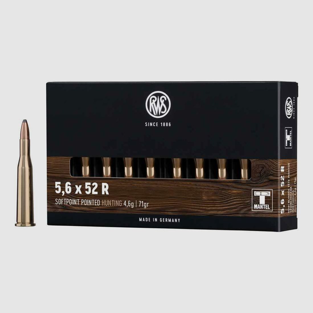 RWS 5,6x52R Teilmantel Spitz - 4,6g/71gr (a20)