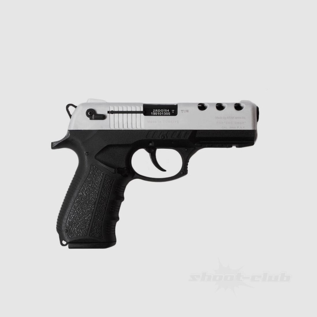 Zoraki	 Zoraki 4918 Matt Chrom 9 mm P.A.K. Platzpatronen-Set