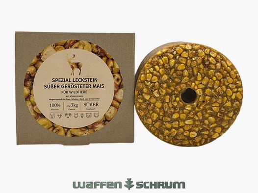 Wildlutscher Spezial Leckstein 3 kg Süßer Gerösteter Mais