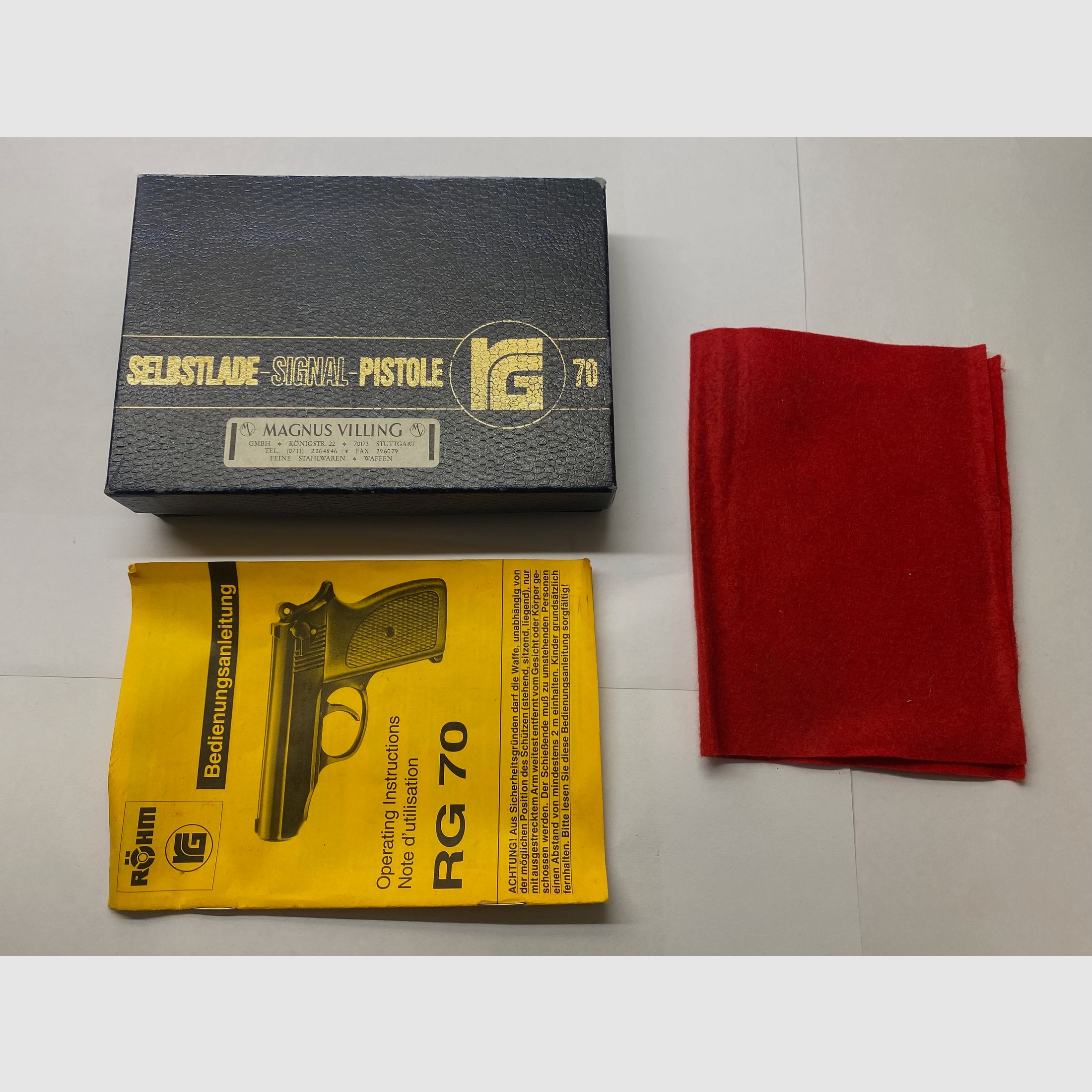 Rhöm RG 70 blank firing gun original packaging instructions