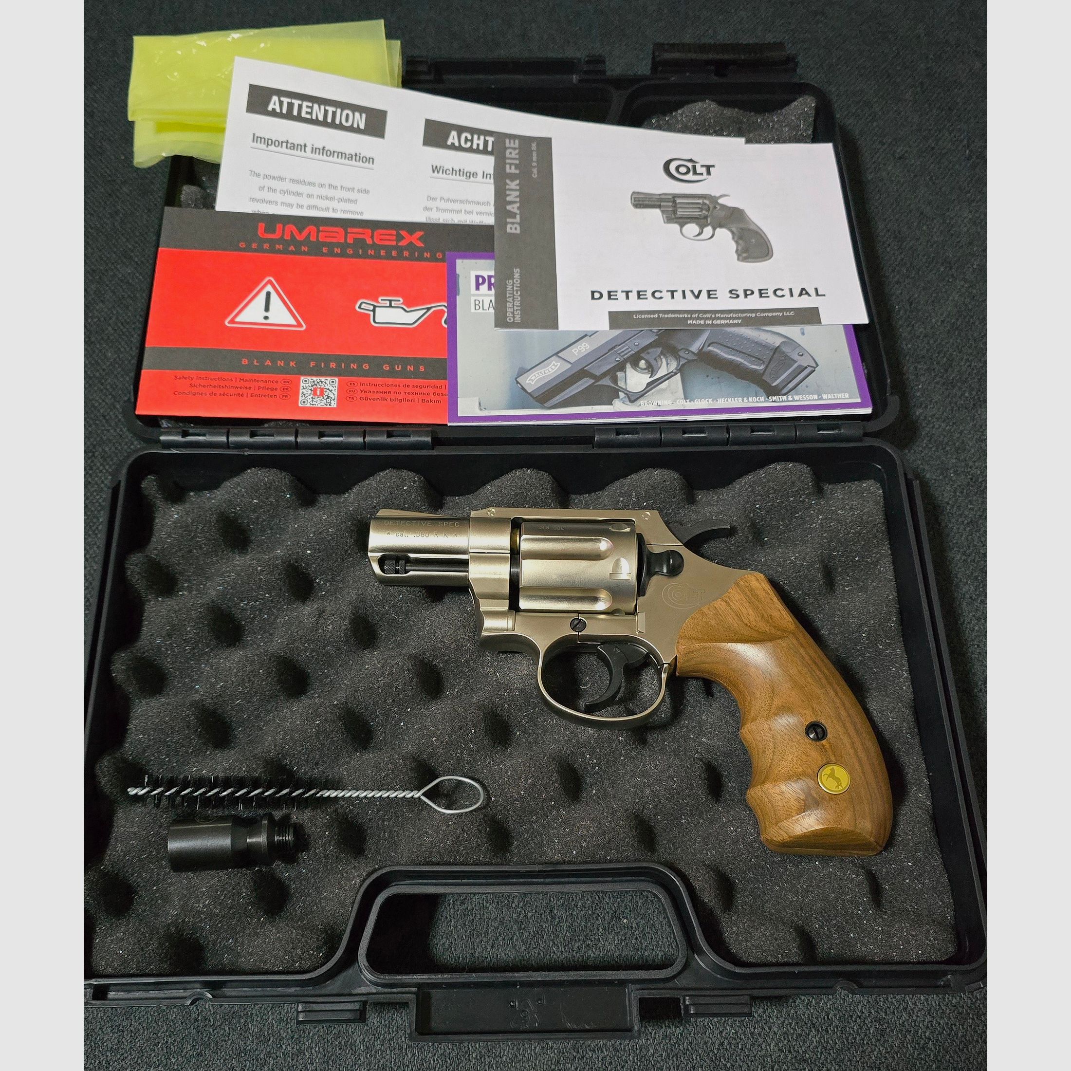Colt Detective Spec. 9mm RK blank nickel wood