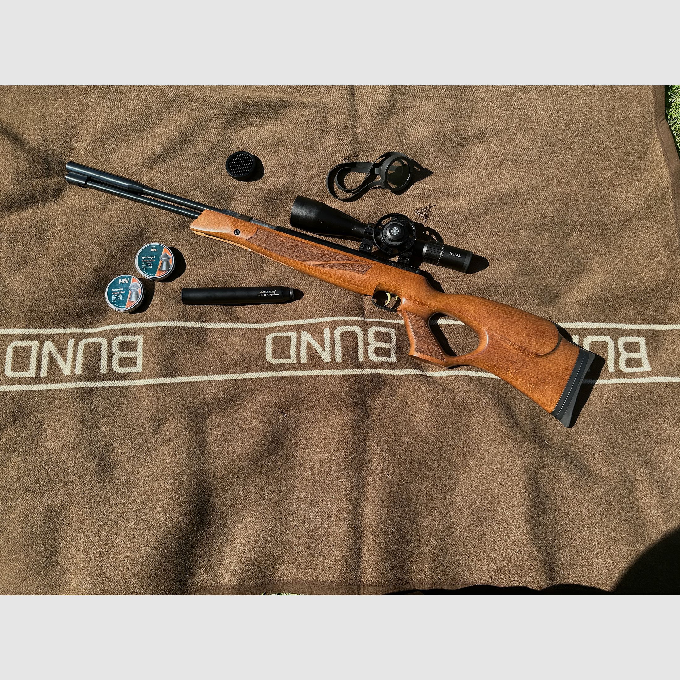 Luftgewehr Hochleistung Weihrauch  HW 97 K mit Zielfernrohr Hawke