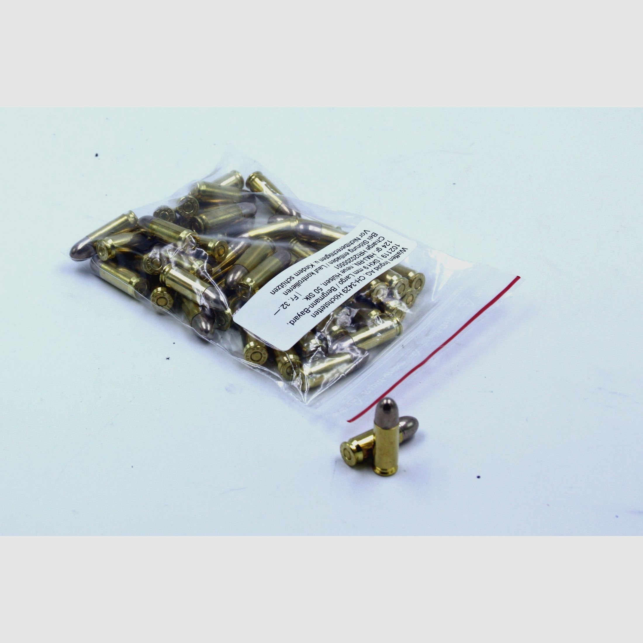 SKH, 9×23 Largo / Bergmann-Bayard, FMJ-RN, 124 gr., 50 Stk.