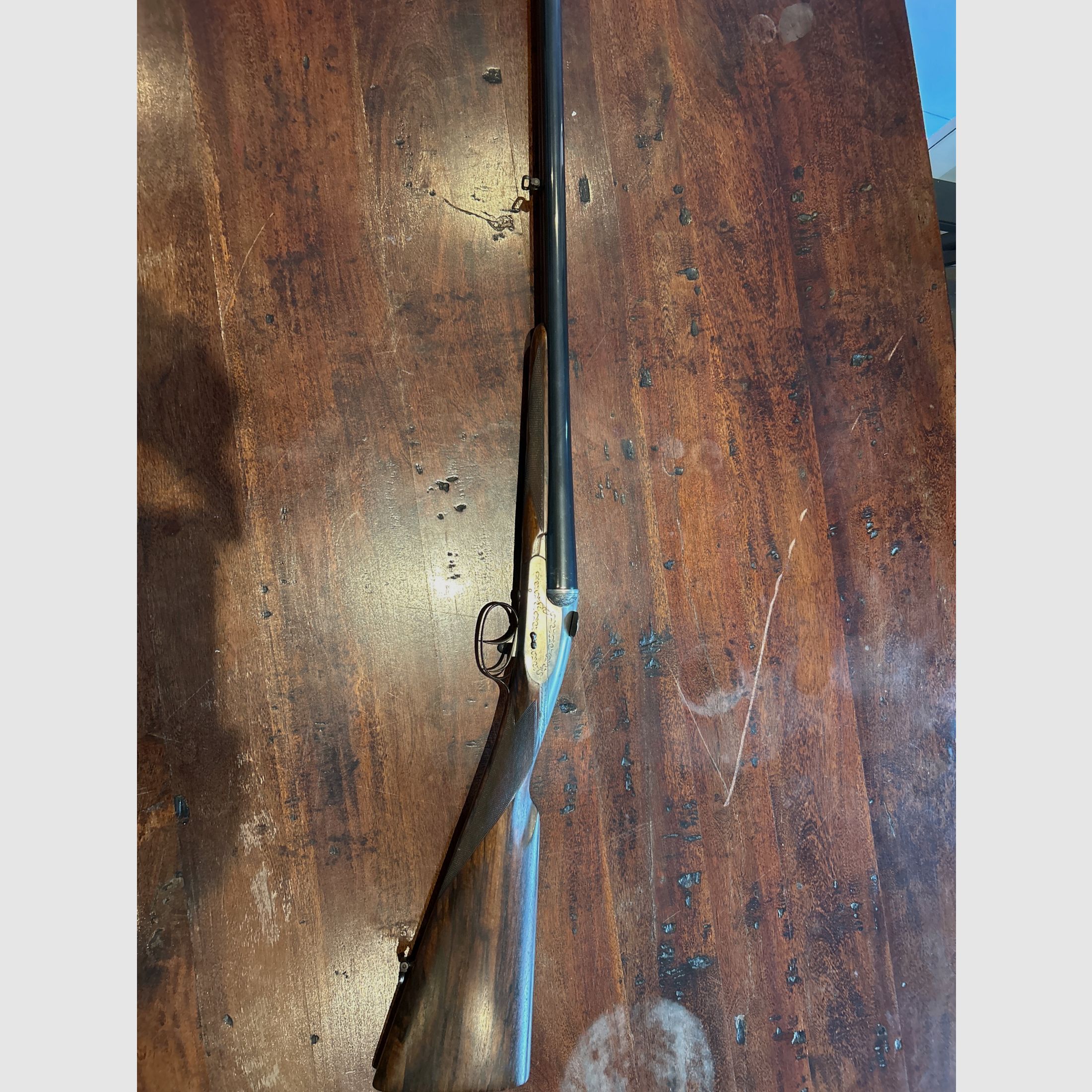 Darne Charlin 12/65 double barrel shotgun sliding action, imagen 1 de 2
