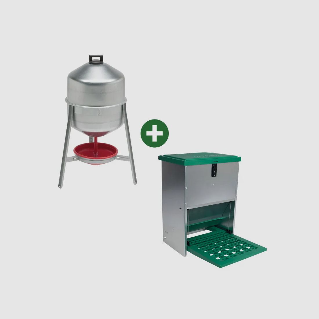 Lot abreuvoir 30 L + mangeoire anti-nuisibles Feedomatic 20 kg, image 1 sur 15