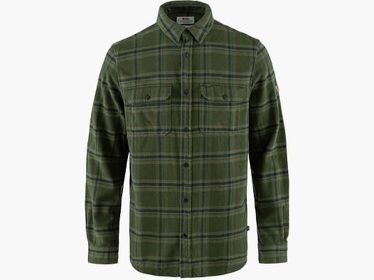Fjällräven Hemd Övik Heavy Flannel Deep Forest - Dark Navy