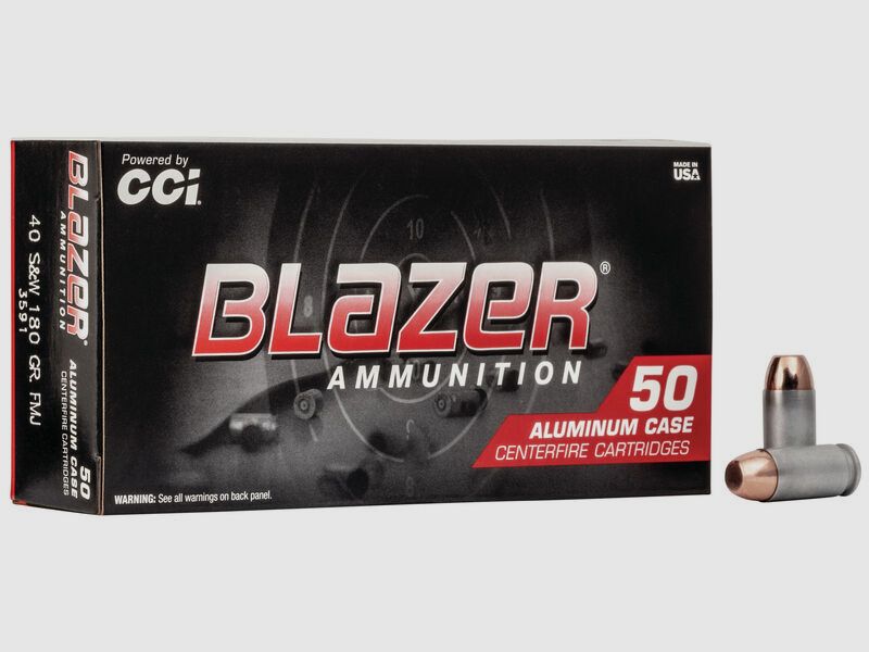 CCI Blazer Aluminium .40 S&W 180GR FMJ 50 cartouches